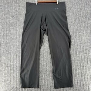 Nike Dri Fit Wide Leg Loose Fit Pants Womens 2X Plus Size Black Athletic Yoga